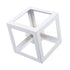 GLOBOSTAR® CUBE 00800 Μοντέρνο Φωτιστικό Οροφής με Ντουί 1 x E27 AC 220-240V IP20 - Λευκό & Χρυσό - Μ25 x Π25 x Υ25cm - ledmania.gr