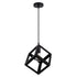 GLOBOSTAR® CUBE 00801 Μοντέρνο Κρεμαστό Φωτιστικό Οροφής με Ντουί 1 x E27 AC 220-240V IP20 - Μαύρο - Μ25 x Π25 x Υ25cm - ledmania.gr