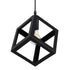 GLOBOSTAR® CUBE 00801 Μοντέρνο Κρεμαστό Φωτιστικό Οροφής με Ντουί 1 x E27 AC 220-240V IP20 - Μαύρο - Μ25 x Π25 x Υ25cm - ledmania.gr