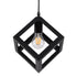 GLOBOSTAR® CUBE 00801 Μοντέρνο Κρεμαστό Φωτιστικό Οροφής με Ντουί 1 x E27 AC 220-240V IP20 - Μαύρο - Μ25 x Π25 x Υ25cm - ledmania.gr