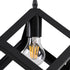 GLOBOSTAR® CUBE 00801 Μοντέρνο Κρεμαστό Φωτιστικό Οροφής με Ντουί 1 x E27 AC 220-240V IP20 - Μαύρο - Μ25 x Π25 x Υ25cm - ledmania.gr
