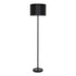 GloboStar® ASHLEY 00822 Μοντέρνο Επιδαπέδιο Φωτιστικό Μονόφωτο 1 x E27 IP20 Μαύρο Μέταλλο με Μαύρο Ύφασμα - Μ35 x Π35 x Υ145cm - ledmania.gr