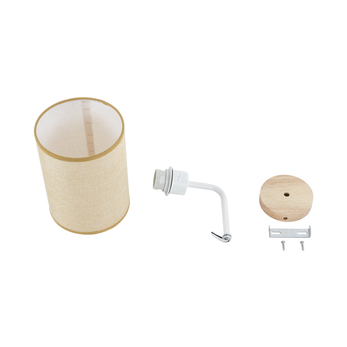 GLOBOSTAR® OASIS 00884 Μοντέρνο Φωτιστικό Τοίχου - Απλίκα με Ντουί 1 x E27 AC 220-240V IP20 - Λευκό & Μπεζ - Μ15 x Π20 x Υ35cm - ledmania.gr