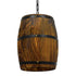 GloboStar® BARREL 00890 Vintage Κρεμαστό Φωτιστικό Φιγούρα Μονόφωτο 1 x E27 IP20 Καφέ Ξύλο - Μ22 x Π22 x Υ29cm - ledmania.gr