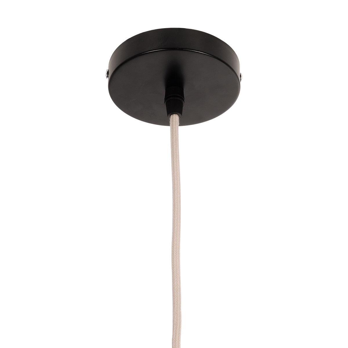 GloboStar® JENSON 00910 Boho Κρεμαστό Φωτιστικό Πλέγμα Μονόφωτο 1 x E27 IP20 Μπεζ Σχοινί Μ38 x Π38 x Υ24cm - ledmania.gr