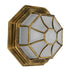 GLOBOSTAR® RUBY 00914 Vintage Φωτιστικό Οροφής με Ντουί 1 x E27 AC 220-240V IP20 - Μπρούτζινο Εφέ Σκουριάς - Μ27 x Π27 x Υ12cm - ledmania.gr