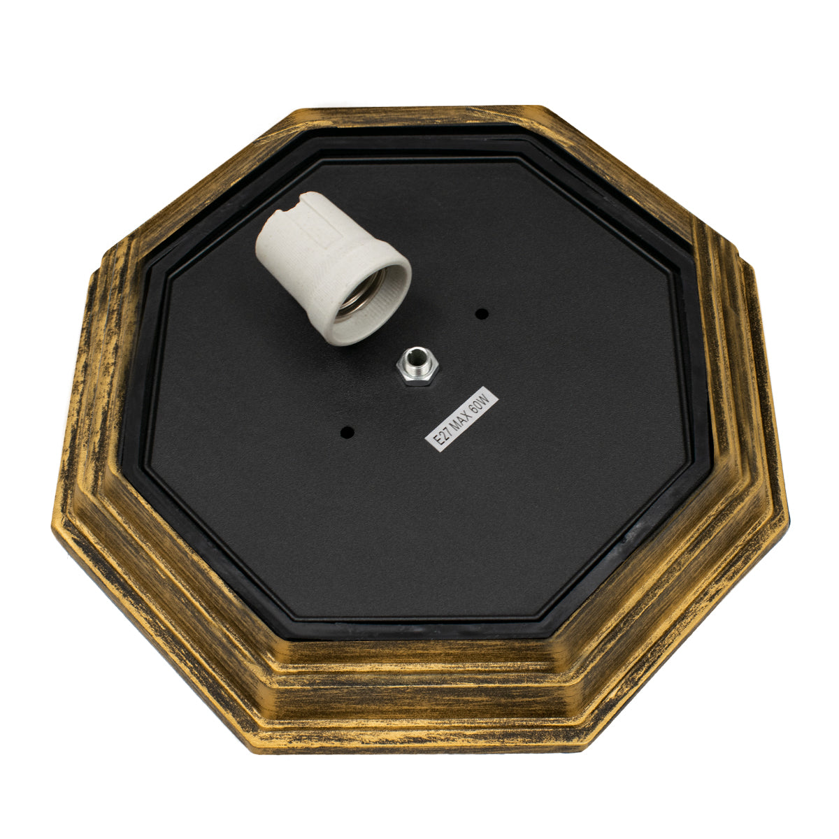 GLOBOSTAR® RUBY 00914 Vintage Φωτιστικό Οροφής με Ντουί 1 x E27 AC 220-240V IP20 - Μπρούτζινο Εφέ Σκουριάς - Μ27 x Π27 x Υ12cm - ledmania.gr