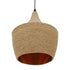 GloboStar® SHANGHAI ROPE 00916 Μοντέρνο Κρεμαστό Φωτιστικό Οροφής Μονόφωτο 1 x E27 με Μπεζ Σχοινί Καμπάνα Φ24 x Υ30cm - ledmania.gr