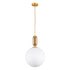 GLOBOSTAR® MAVERICK 00940 Μοντέρνο Κρεμαστό Φωτιστικό Οροφής με Ντουί 1 x E27 AC 220-240V IP20 - Χρυσό & Λευκό - Μ30 x Π30 x Υ48cm - ledmania.gr
