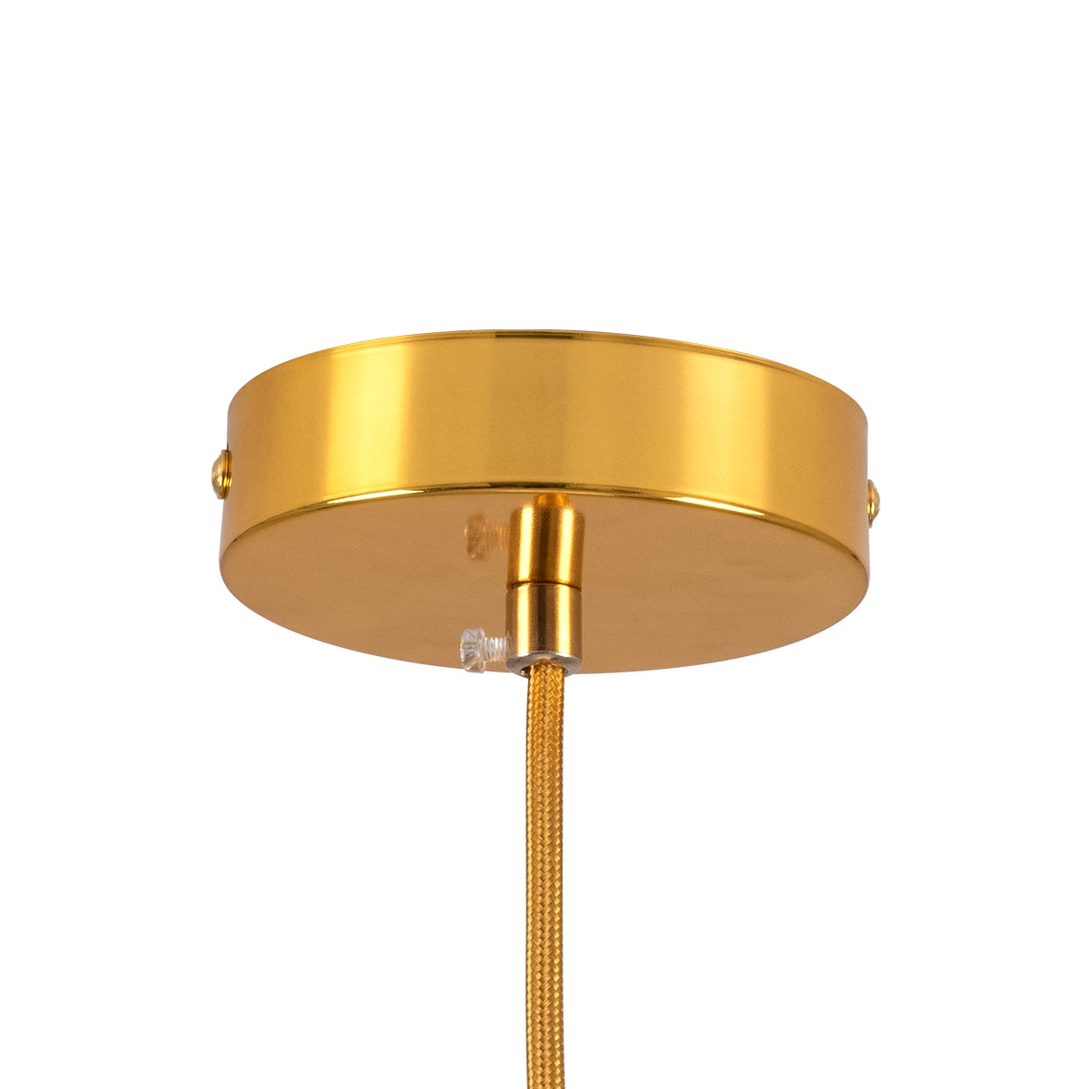 GLOBOSTAR® MAVERICK 00940 Μοντέρνο Κρεμαστό Φωτιστικό Οροφής με Ντουί 1 x E27 AC 220-240V IP20 - Χρυσό & Λευκό - Μ30 x Π30 x Υ48cm - ledmania.gr