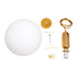 GLOBOSTAR® MAVERICK 00940 Μοντέρνο Κρεμαστό Φωτιστικό Οροφής με Ντουί 1 x E27 AC 220-240V IP20 - Χρυσό & Λευκό - Μ30 x Π30 x Υ48cm - ledmania.gr