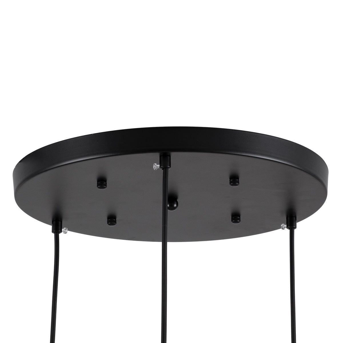 GloboStar® MONROE 00952 Μοντέρνο Κρεμαστό Φωτιστικό Οροφής Τρίφωτο 3 x E27 Μαύρο - Λευκό Μεταλλικό Μπάλα Φ60 x Υ50cm - ledmania.gr