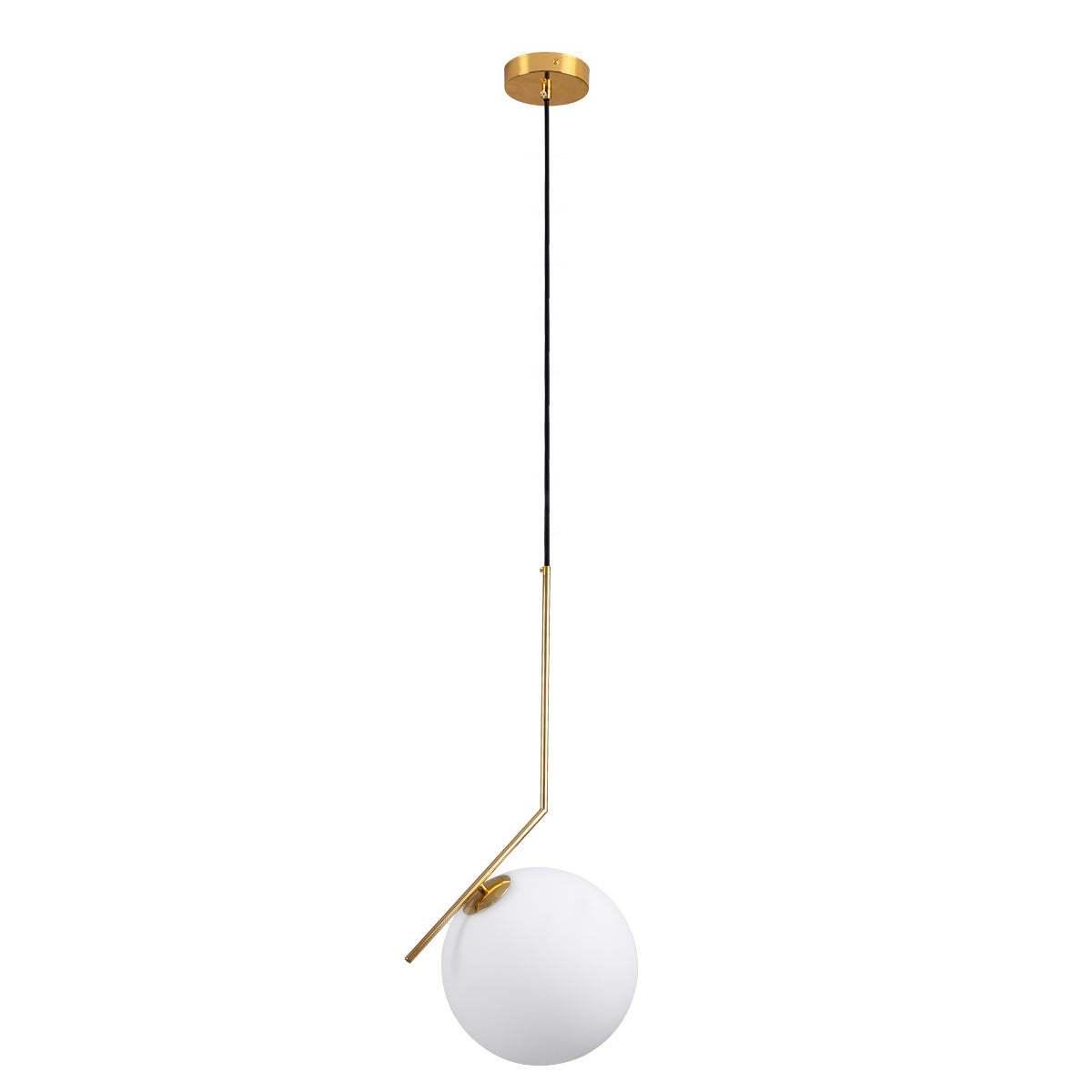 GLOBOSTAR® MONROE 00956 Μοντέρνο Κρεμαστό Φωτιστικό Οροφής με Ντουί 1 x E27 AC 220-240V IP20 - Χρυσό & Λευκό - Μ30 x Π30 x Υ75cm - ledmania.gr