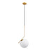 GLOBOSTAR® MONROE 00956 Μοντέρνο Κρεμαστό Φωτιστικό Οροφής με Ντουί 1 x E27 AC 220-240V IP20 - Χρυσό & Λευκό - Μ30 x Π30 x Υ75cm - ledmania.gr