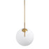 GLOBOSTAR® MONROE 00956 Μοντέρνο Κρεμαστό Φωτιστικό Οροφής με Ντουί 1 x E27 AC 220-240V IP20 - Χρυσό & Λευκό - Μ30 x Π30 x Υ75cm - ledmania.gr