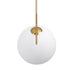 GLOBOSTAR® MONROE 00956 Μοντέρνο Κρεμαστό Φωτιστικό Οροφής με Ντουί 1 x E27 AC 220-240V IP20 - Χρυσό & Λευκό - Μ30 x Π30 x Υ75cm - ledmania.gr