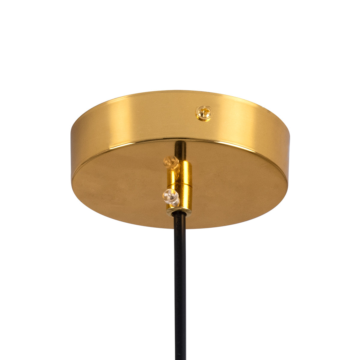GLOBOSTAR® MONROE 00956 Μοντέρνο Κρεμαστό Φωτιστικό Οροφής με Ντουί 1 x E27 AC 220-240V IP20 - Χρυσό & Λευκό - Μ30 x Π30 x Υ75cm - ledmania.gr