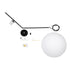 GloboStar® MONROE 00957 Μοντέρνο Κρεμαστό Φωτιστικό Οροφής Μονόφωτο 1 x E27 Μαύρο - Λευκό Μεταλλικό Μπάλα Φ30 x Υ75cm - ledmania.gr