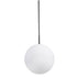 GloboStar® MONROE 00957 Μοντέρνο Κρεμαστό Φωτιστικό Οροφής Μονόφωτο 1 x E27 Μαύρο - Λευκό Μεταλλικό Μπάλα Φ30 x Υ75cm - ledmania.gr