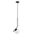 GloboStar® MONROE 00959 Μοντέρνο Κρεμαστό Φωτιστικό Οροφής Μονόφωτο 1 x E27 Μαύρο - Λευκό Μεταλλικό Μπάλα Φ15 x Υ49cm - ledmania.gr