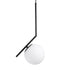 GloboStar® MONROE 00959 Μοντέρνο Κρεμαστό Φωτιστικό Οροφής Μονόφωτο 1 x E27 Μαύρο - Λευκό Μεταλλικό Μπάλα Φ15 x Υ49cm - ledmania.gr
