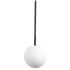 GloboStar® MONROE 00959 Μοντέρνο Κρεμαστό Φωτιστικό Οροφής Μονόφωτο 1 x E27 Μαύρο - Λευκό Μεταλλικό Μπάλα Φ15 x Υ49cm - ledmania.gr