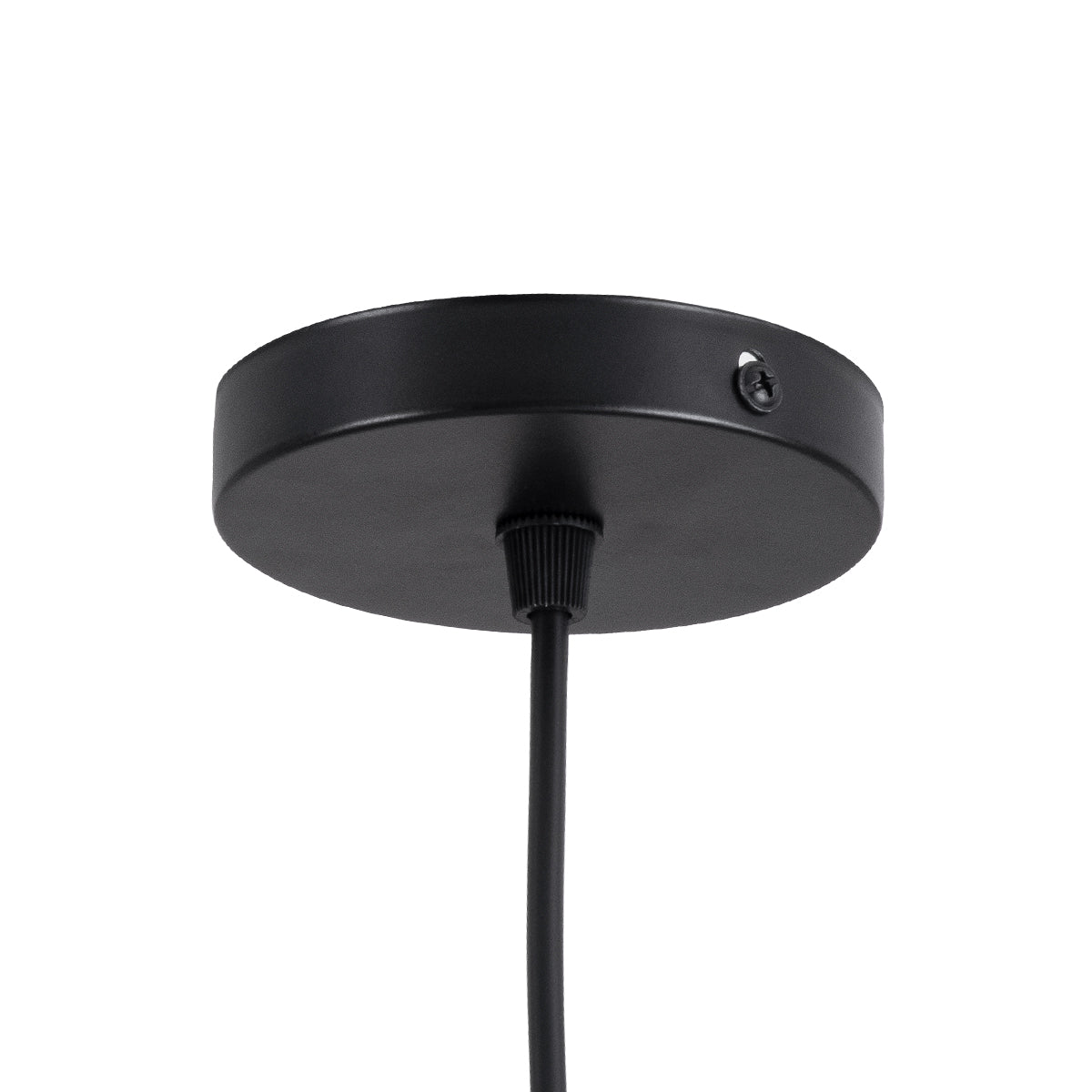 GloboStar® MONROE 00959 Μοντέρνο Κρεμαστό Φωτιστικό Οροφής Μονόφωτο 1 x E27 Μαύρο - Λευκό Μεταλλικό Μπάλα Φ15 x Υ49cm - ledmania.gr