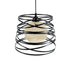 GloboStar® CARTER 00961 Μοντέρνο Industrial Κρεμαστό Φωτιστικό Οροφής Μονόφωτο 1 x E27 AC220-240V IP20 - Φ32 x Υ25cm - Μαύρο Μεταλλικό και Εκρού Μπάλα Πλέγμα - ledmania.gr