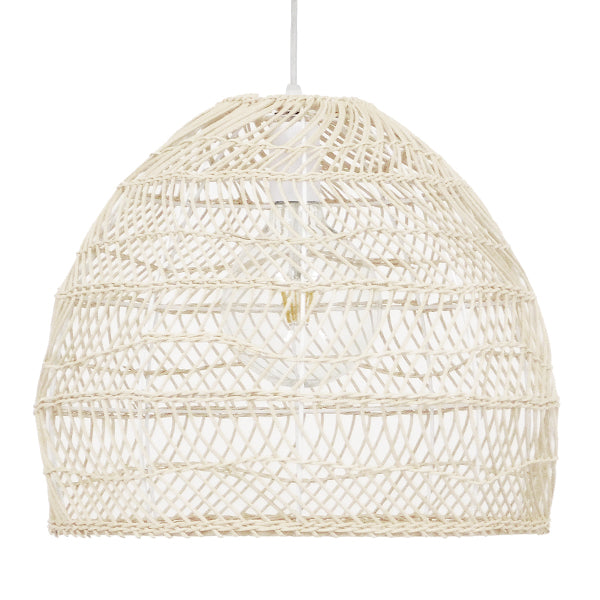 GLOBOSTAR® MALIBU 00968 Boho Κρεμαστό Φωτιστικό Οροφής με Ντουί 1 x E27 AC 220-240V IP20 - Μπεζ - Μ40 x Π40 x Υ35cm - ledmania.gr