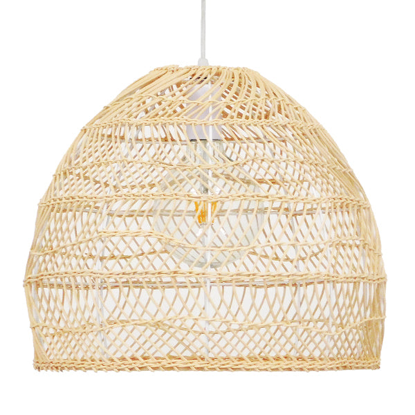 GLOBOSTAR® MALIBU 00973 Boho Κρεμαστό Φωτιστικό Οροφής με Ντουί 1 x E27 AC 220-240V IP20 - Μπεζ - Μ40 x Π40 x Υ35cm - ledmania.gr