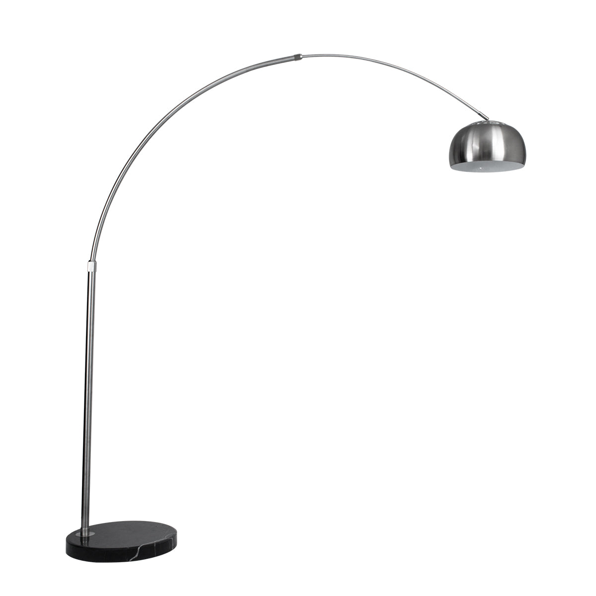 GLOBOSTAR® PRAGUE 00990 Μοντέρνο Επιδαπέδιο Φωτιστικό με Ντουί 1 x E27 AC 220-240V IP20 - Νίκελ Βούρτσας - Μ210 x Π45 x Υ220cm - ledmania.gr