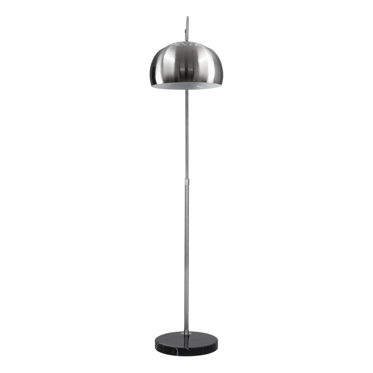 GLOBOSTAR® PRAGUE 00990 Μοντέρνο Επιδαπέδιο Φωτιστικό με Ντουί 1 x E27 AC 220-240V IP20 - Νίκελ Βούρτσας - Μ210 x Π45 x Υ220cm - ledmania.gr