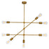GloboStar® ESTHER 00993 Μοντέρνο Industrial Φωτιστικό Οροφής Πολύφωτο 7 x E27 Χρυσό Μεταλλικό Φ75 x Υ88cm - ledmania.gr