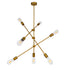 GloboStar® ESTHER 00993 Μοντέρνο Industrial Φωτιστικό Οροφής Πολύφωτο 7 x E27 Χρυσό Μεταλλικό Φ75 x Υ88cm - ledmania.gr