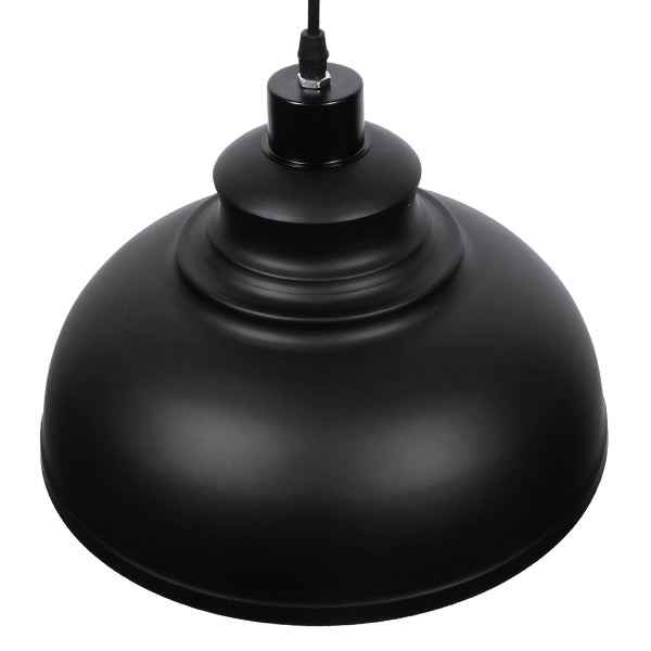 GloboStar® ANDY 01000 Μοντέρνο Κρεμαστό Φωτιστικό Καμπάνα Μονόφωτο 1 x E27 IP20 Μαύρο & Χρυσό Μέταλλο - Μ35 x Π35 x Y28cm - ledmania.gr