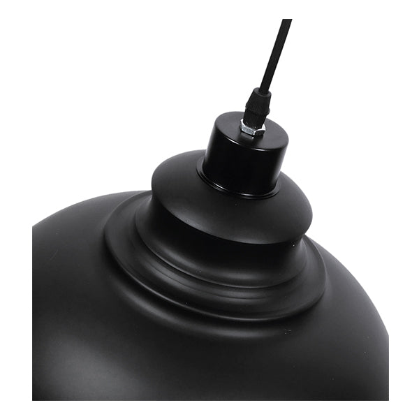 GloboStar® ANDY 01000 Μοντέρνο Κρεμαστό Φωτιστικό Καμπάνα Μονόφωτο 1 x E27 IP20 Μαύρο & Χρυσό Μέταλλο - Μ35 x Π35 x Y28cm - ledmania.gr