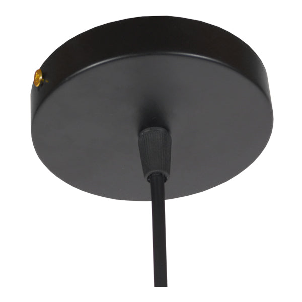 GloboStar® ANDY 01000 Μοντέρνο Κρεμαστό Φωτιστικό Καμπάνα Μονόφωτο 1 x E27 IP20 Μαύρο & Χρυσό Μέταλλο - Μ35 x Π35 x Y28cm - ledmania.gr