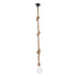 GLOBOSTAR® ROPE 01018 Boho Κρεμαστό Φωτιστικό Οροφής με Ντουί 1 x E27 AC 220-240V IP20 - Μπεζ - Μ3.5 x Π3.5 x Υ200cm - ledmania.gr