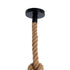 GLOBOSTAR® ROPE 01018 Boho Κρεμαστό Φωτιστικό Οροφής με Ντουί 1 x E27 AC 220-240V IP20 - Μπεζ - Μ3.5 x Π3.5 x Υ200cm - ledmania.gr