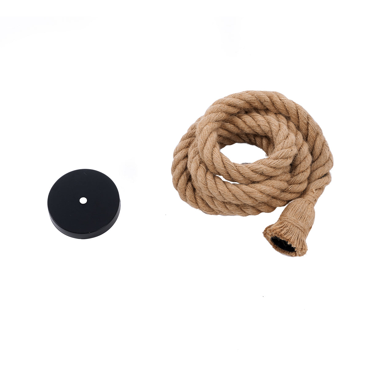 GLOBOSTAR® ROPE 01018 Boho Κρεμαστό Φωτιστικό Οροφής με Ντουί 1 x E27 AC 220-240V IP20 - Μπεζ - Μ3.5 x Π3.5 x Υ200cm - ledmania.gr