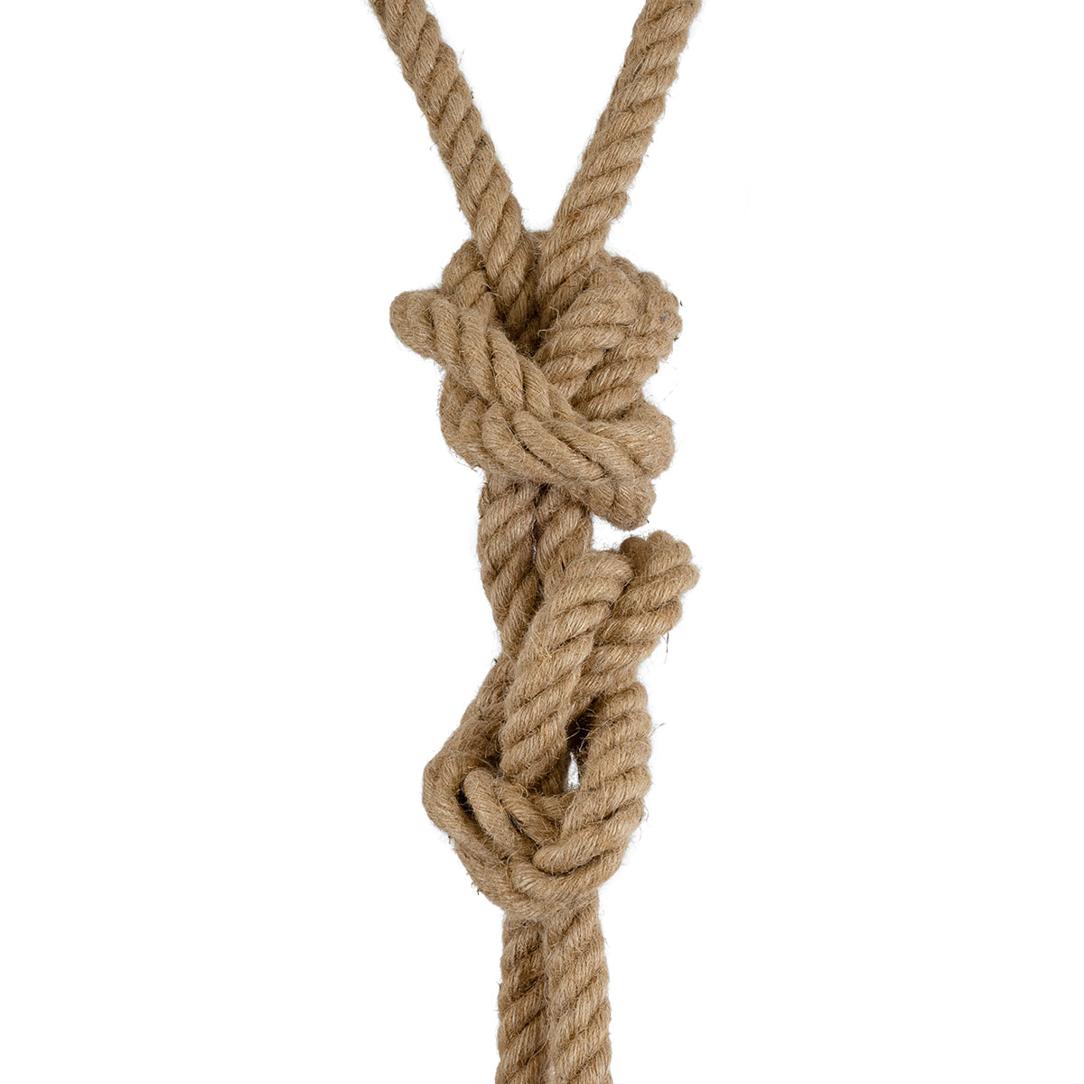 GLOBOSTAR® ROPE 01019 Boho Κρεμαστό Φωτιστικό Οροφής με Ντουί 2 x E27 AC 220-240V IP20 - Μπεζ - Μ38 x Π3.5 x Υ200cm - ledmania.gr