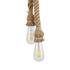 GLOBOSTAR® ROPE 01019 Boho Κρεμαστό Φωτιστικό Οροφής με Ντουί 2 x E27 AC 220-240V IP20 - Μπεζ - Μ38 x Π3.5 x Υ200cm - ledmania.gr