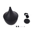 GloboStar® SHANGHAI BLACK 01025-A Μοντέρνο Κρεμαστό Φωτιστικό Οροφής Μονόφωτο 1 x E27 Μαύρο Μεταλλικό Καμπάνα Φ25 x Υ30cm - ledmania.gr