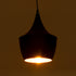 GloboStar® SHANGHAI BLACK 01025-A Μοντέρνο Κρεμαστό Φωτιστικό Οροφής Μονόφωτο 1 x E27 Μαύρο Μεταλλικό Καμπάνα Φ25 x Υ30cm - ledmania.gr