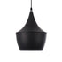 GloboStar® SHANGHAI BLACK 01025-A Μοντέρνο Κρεμαστό Φωτιστικό Οροφής Μονόφωτο 1 x E27 Μαύρο Μεταλλικό Καμπάνα Φ25 x Υ30cm - ledmania.gr