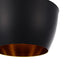 GloboStar® SHANGHAI BLACK 01025-A Μοντέρνο Κρεμαστό Φωτιστικό Οροφής Μονόφωτο 1 x E27 Μαύρο Μεταλλικό Καμπάνα Φ25 x Υ30cm - ledmania.gr