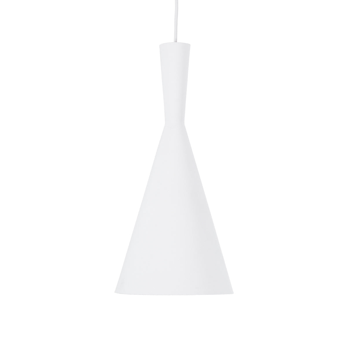 GloboStar® SHANGHAI 01026-C Μοντέρνο Κρεμαστό Φωτιστικό Καμπάνα Μονόφωτο 1 x E27 IP20 Λευκό & Χρυσό Μέταλλο - Μ19 x Π19 x Υ38cm - ledmania.gr