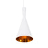 GloboStar® SHANGHAI 01026-C Μοντέρνο Κρεμαστό Φωτιστικό Καμπάνα Μονόφωτο 1 x E27 IP20 Λευκό & Χρυσό Μέταλλο - Μ19 x Π19 x Υ38cm - ledmania.gr