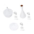 GloboStar® SHANGHAI 01026 Μοντέρνο Κρεμαστό Φωτιστικό Καμπάνα Σετ Τρίφωτο 3 x E27 IP20 Λευκό & Χρυσό Μέταλλο - Μ79.5 x Π79.5 x Υ38cm - ledmania.gr