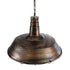 GloboStar® BARN 01045 Vintage Κρεμαστό Φωτιστικό Καμπάνα Μονόφωτο 1 x E27 IP20 Χάλκινο Μέταλλο Μ46 x Π46 x Υ36cm - ledmania.gr